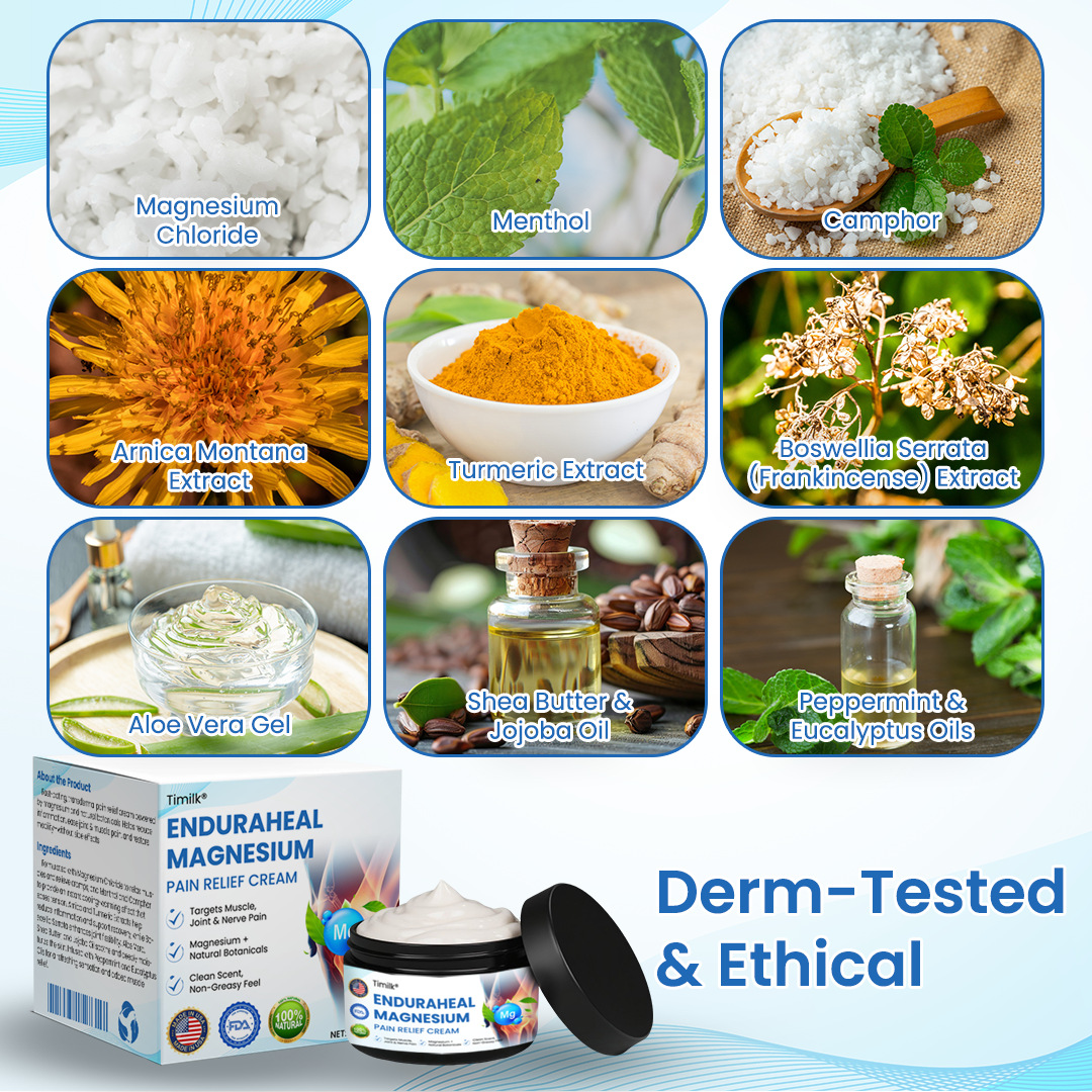 EnduraHeal Magnesium Pain Relief Cream (Treats Arthritis, Neuropathy, Rheumatism, Sports Injuries & More)